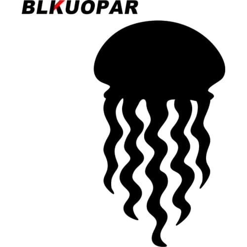 BLKUOPAR for Jellyfish Silhouette Car Stickers Creative Decals Car Accessories Air Conditioner Waterproof Motorcycle Sunscreen