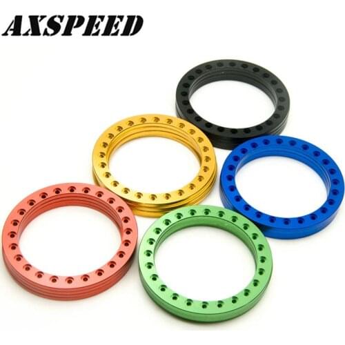 AXSPEED 4PCS 1.9" Wheels Outer Rings 52mm Replacement Wheel Beadlock Ring for 1:10 RC Crawler Axial SCX10 1.9inch Wheel Rims