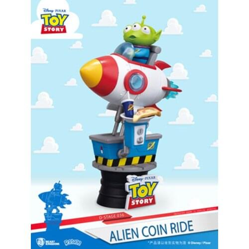 Beast Kingdom Disney Genuine Toy Story 4 Three-eyed Monster Rocking Car Decoration Doll Figure Gift AG2490