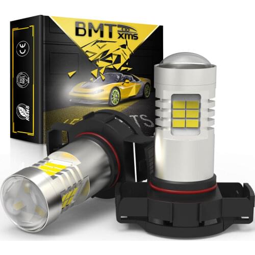 BMTxms Canbus No Error For Jeep Compass 2017-2019 PSX24W 2504 LED DRL Daytime Running Light Bulbs White 1500LM Super Bright