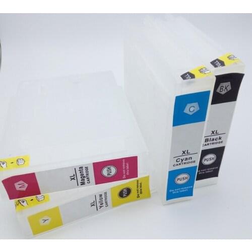 INK WAY T9071 - T9074 T9081 - T9084 Refillable Ink Cartridge For Ep WF-6590 WF6590 WF-6090 WF6090 Printer With SINGLE USE Chip