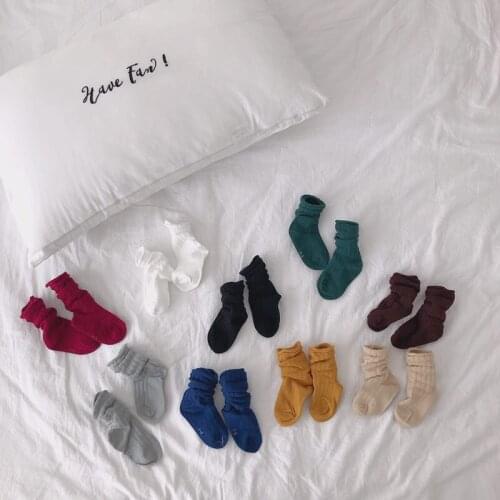 NEW girls stockings Middle autumn and winter Pile up stockings all cotton Warm baby stockings for kids 1 2 3 4 5 years