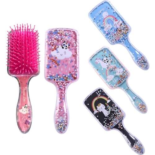 Baby Care Cartoon Rainbow Pony Airbag Comb Printing Air Cushion Comb Infant Comb Head Massager Hairdressing Comb