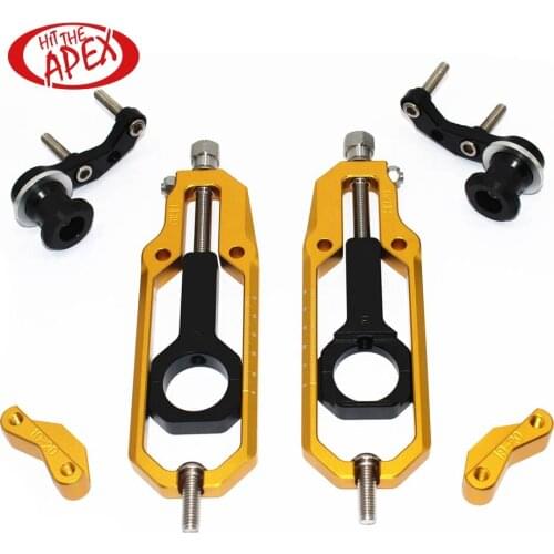 For Suzuki GSXR1000 2009-2016 GSX R1000 Motorcycle CNC Chain Adjusters Tensioners Catena Rear Axle Spindle with Swing arm Spools
