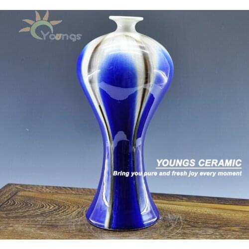 Home deocrative jingdezhen ceramic colourful glazed & crackle glazed vase for flowers
