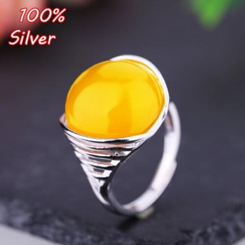 925 Sterling Silver Color Adjustable Ring Blanks 14*16mm Oval Wax Turquoise Rings Settings Findings for Jewelry Making