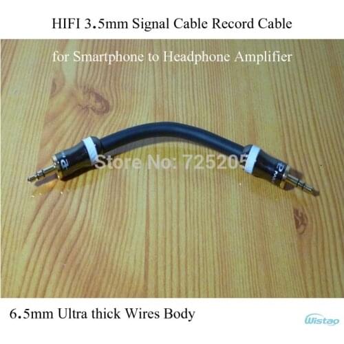 HIFI 3.5mm Signal Cable Gold-plated Budweiser Terminal American for Headphone Amplifier 6.5mm Ultra Thick Wire DIY Free Shipping