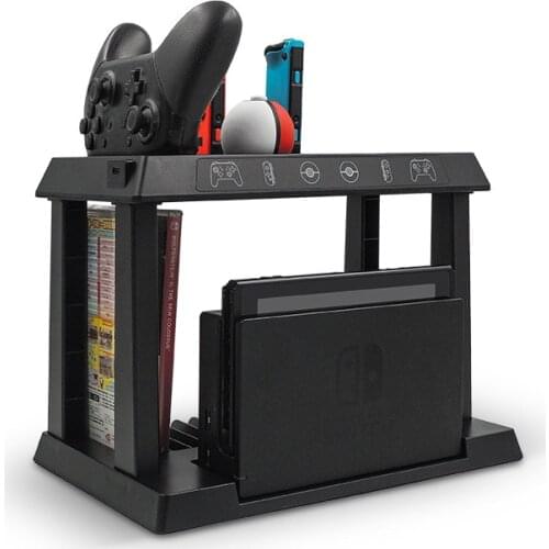 For Ninteno Switch MultiFunction Charge Bracket for Con-joy Gamepad Storage Host Game Disc Storage Holder Charging Stand Base