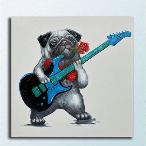 Fashion Romantic-Guitarist Oil Painting Wall Art Picture Paiting Canvas Paints Home Decor HD Print Painting Wall Art Picture