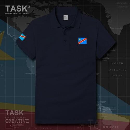 Navy DR Congo COD DRC DROC Congo-Kinsha Congolese Military Tactical Army country mens polo shirt cotton Breathable Polo Shirt