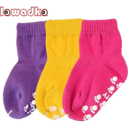 Lawadka 3Pairs/set Baby Socks Anti Slip Cotton Four Seasons Newborn Unisex Socks for Baby Casual Sport Kids Home Floor Socks