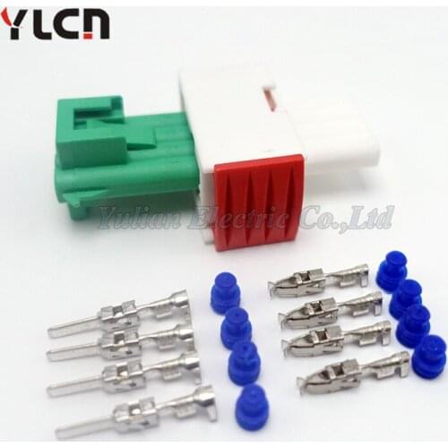 New High Quality 1 Set Kit 4Pin Way Auto Waterproof Oxygen Sensor Electric Wire Connectors Femal Male Green Set 144998-5