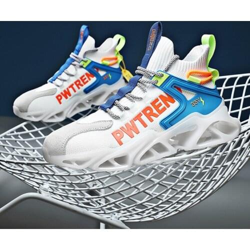 New Blade Design Running Shoes For Men Outdoor Reflective Breathable Sneaker Antiskid Damping Sport Shoes Training Jogging Shoes