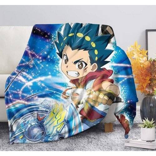 TOADDMOS Anime Beyblade Burst Evolution Fleece Blanket Throw on the Bedroom Sofa Fall Single Warm Quilt Blanket for Kids Boys 11