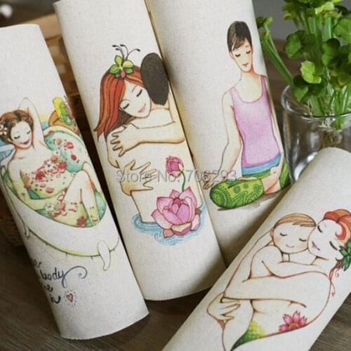 Hand dyed 4 Assorted Cotton Linen Printed Quilt Fabric For DIY Sewing Patchwork Home Textile Decor 20x20cm women spend