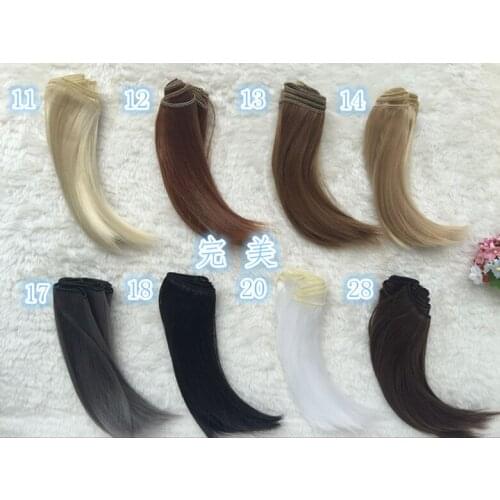 Factory Big Wholesale 100Pcs/lot 10/15/25*100CM Handmade Doll Wigs For 1/3 1/4 BJD SD Doll Big Bend Wig Colorful Hair DIY Fringe