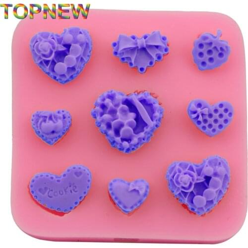 Variety Love Heart Silicone Mold DIY Fondant Cake Decorating Sugarcraft Tools 2258