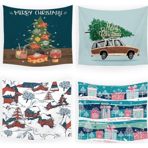 Christmas snow scene pink tapestry tapestry wall hanging anime tapestry home decoration wall room decor aesthetic witch tapestry