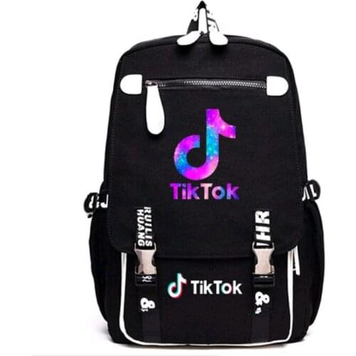 Tik Tok Backpack Usb Charging Students Schoolbag Waterproof Travel Bagpack High School Bags For Teenage Tik Tok Mochilas