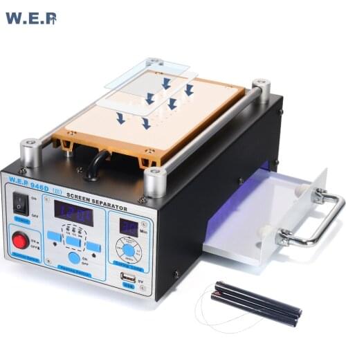 WEP 946D-III Screen Separators Machine UV Glue Curing Machine Vacuum Screen Repair Kit Tools with USB Charging