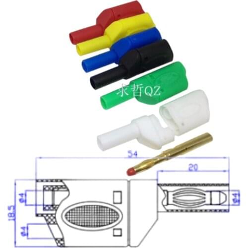 5PCS 4mm Banana Plug Welding With Straight Insulation Sheath is Used to Connect The High Current Voltmeter of Multimeter LInst