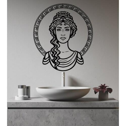 Vinyl wall decal home decoration living room bedroom art ancient greek girl face beautiful woman goddess sticker mural GXL12
