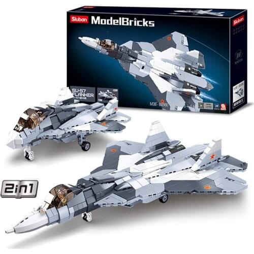 World War 2 WW2 Army Military City Police SWAT Soldier Sukhoi Su-57 Building Block MOC Model DIY Bricks Educational Toys