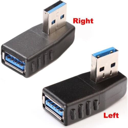 High Speed 90 degree USB 3.0 A male to female Left or right angled adapter USB 3.0 AM/AF Connector for laptop/PC