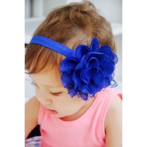 Yundfly Chic Toddler Infant Big Mesh Lace Flower Headband Girls Hairband Decoration
