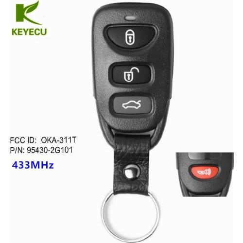 KEYECU Replacement New Remote Car Key Fob 3+1 Button 433MHz for Kia Optima 2010-2011 Euro Market FCC ID: OKA-311T