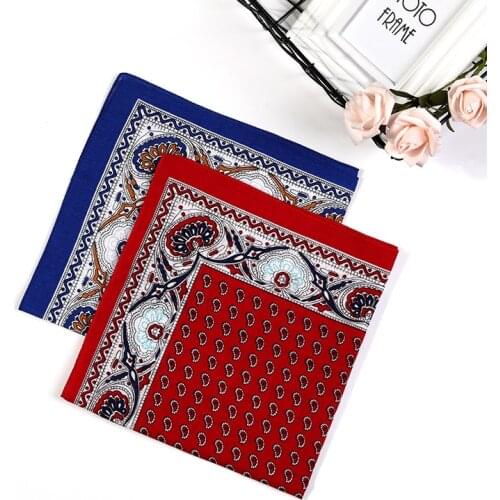 More Colorfull Printed Skull Paisley Geometric Cotton Red Blue Bandana Women Headband Square Scarf Neckerchief Headwear Hairband