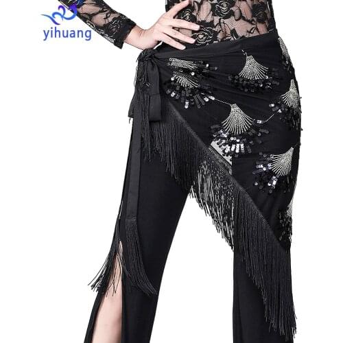 2021 New Women Belly Dance Hip Skirt Scarf Festival Hip Skirt Dancing Performance Wear Belts Bellydance Wrap Hip Scarf Skirts