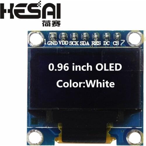 0.96 inch OLED White Display Module 128X64 OLED SPI 7pin Driver Chip SSD1306 for arduino Diy Kit