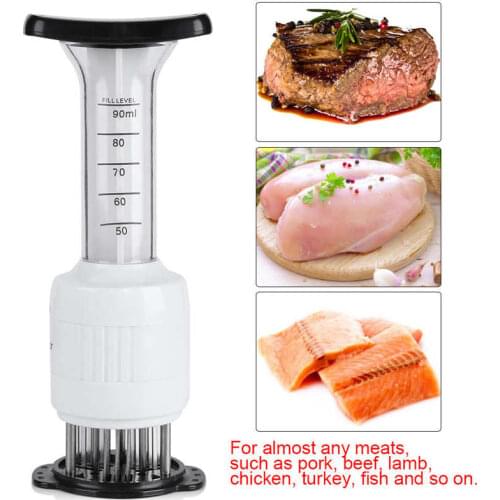 2-in-1 Professional Meat Tenderizer Marinade Injector BBQ Meat Steak Beef Sauce Tenderizer