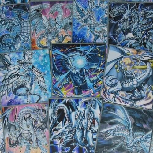 20pcs/Set BlueEyes White Dragon Series Anime Style Cards Different DragonsForms Archetype Deep of Blue-Eyes Yugioh Kaiba Orica