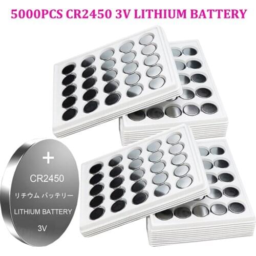 5000pcs 3V CR 2450 CR2450 Lithium Batteries KCR2450 5029LC LM2450 Button Cell Coin Battery For Watch Electronic Toy Remote