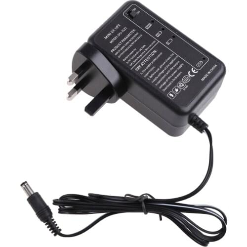 UK Pug Rechargeable 5000mAh 5V 9V 12V UPS 5.5x5.1mm Output Battery Pack for WiFi Router LED Light Moderm and more