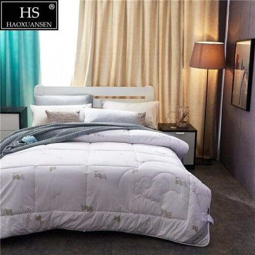 Australia Wool Filling All Season Mute Wool Quilt Comforter Twin Queen King Size White Hypoallergenic Cotton Cover BedRoom