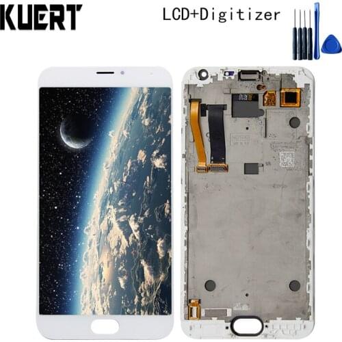 KUERT 5.5"High Quality For Meizu MX5 MX 5 Touch Screen Digitizer 1920x1080 LCD Display Assembly With Frame Free shipping