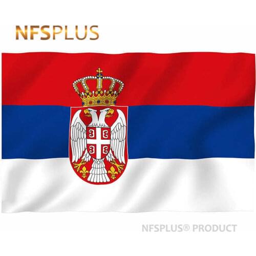 Serbia Flag 90x150cm Polyester Printed National Flag Of Republic Of Serbia Decorative Hanging Flying Serbian Flags and Banners
