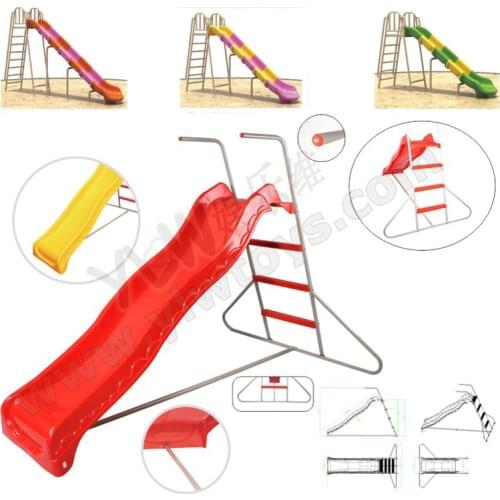 Kids Plastic Single Slide Way Playground Park