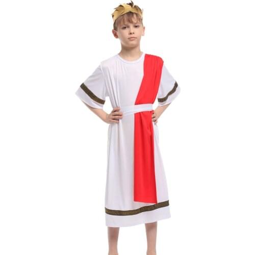 Little Prince Kids Cosplay Costume Medieval Ancient Roman Historical Theme Halloween Party Dresses Children Performance Clothing