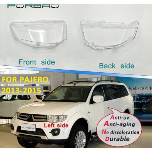 Headlight Headlamp Clear Lens Shell for Mitsubishi PAJERO Sport Auto-Shell-Cover 13-15 Front Lampshade Transparent Glass Cover