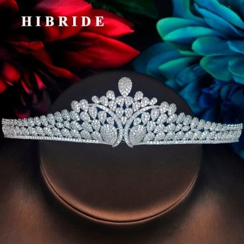 HIBRIDE New Design Bridal Crowns Handmade Women Wedding Tiaras & Crown Headband Hair Accessories Party Jewelry C-67