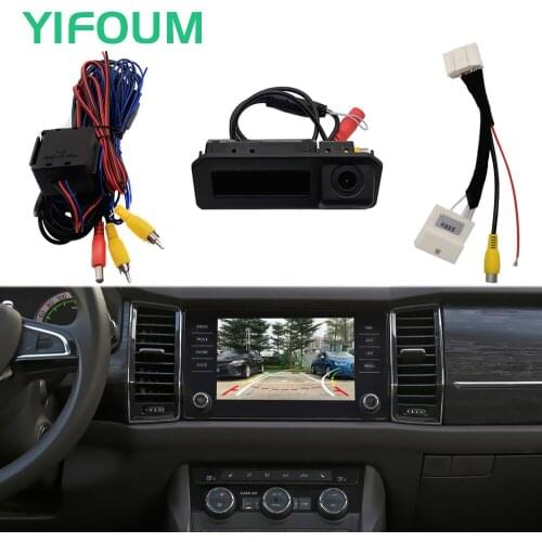 HD Night Vision Car Rear View Backup Parking Camera For Skoda Kodiaq Karoq 2018 2019 2020 & Original Factory Screen