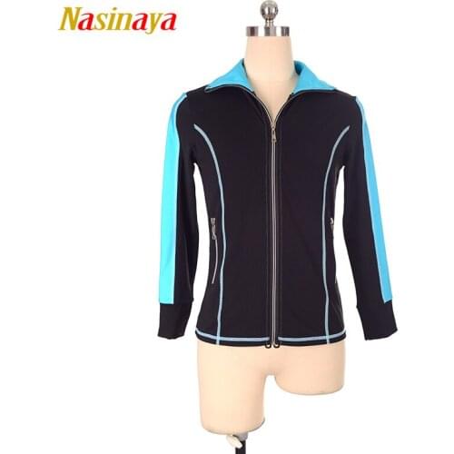 Customized Figure Skating Jacket Zippered Tops for Girl Women Training Competition Patinaje Ice Skating Warm Fleece Gymnastic 37