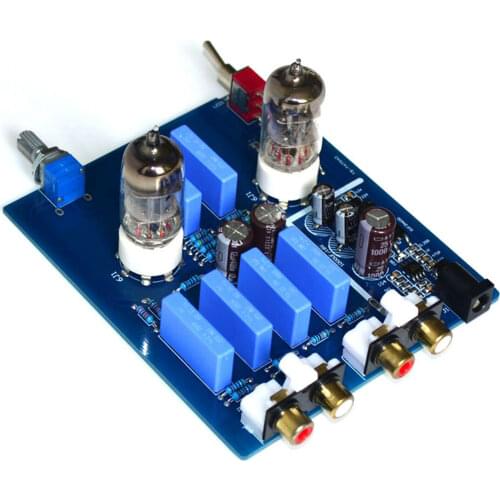 6J1 Tube Bile Preamp Fever HIFI Mini Home Audio Preamplifier Power Amplifier Board DC12V2A