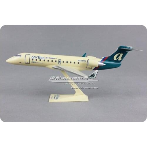 28CM American Transit Airlines AirTran CRJ-200 1:100 Plastic Assembly Plane Model American Airlines Aircraft Model