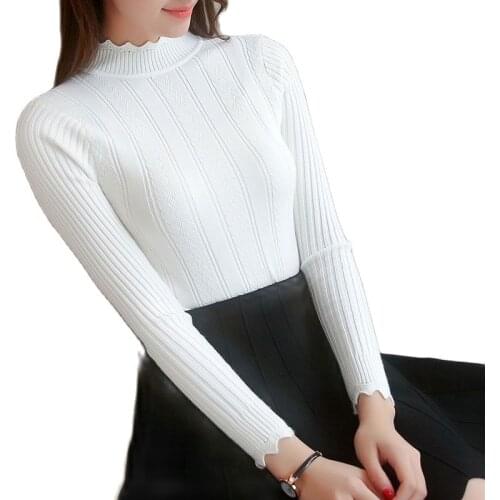 2021 new spring Womens turtleneck sweater hedging shirt female thick long sleeved jacket spring