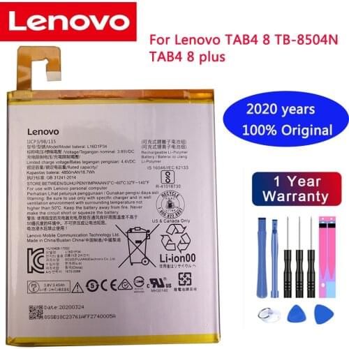 L16D1P34 Original Battery For LENOVO TAB4 8 TB-8504N TB-8504X TB-8504F TAB4 8 plus TB-8704F 8704X 8704N 8704V Bateria 4850mAh